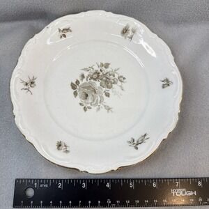 Vintage Mitterteich Bavaria Charming Barbara Salad Plate 8", Gold Trim